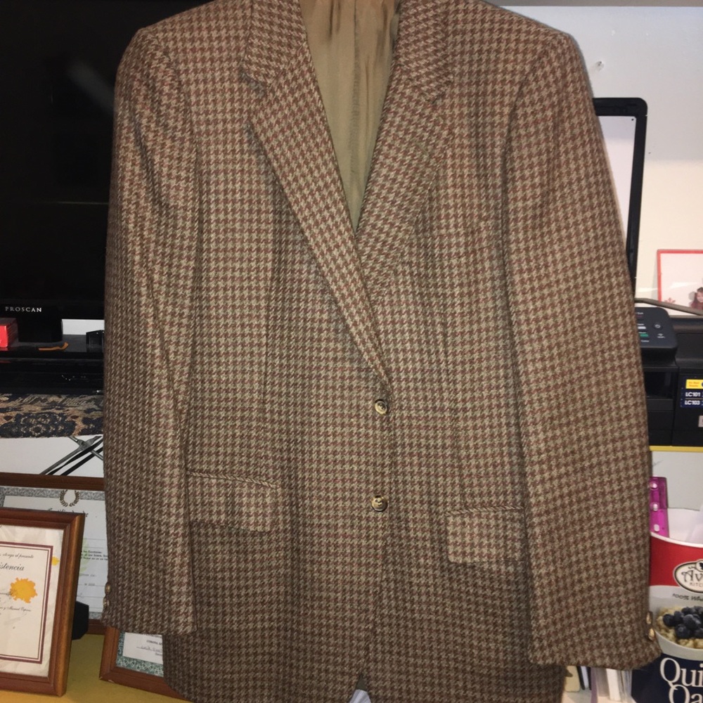 Brown plaid blazer